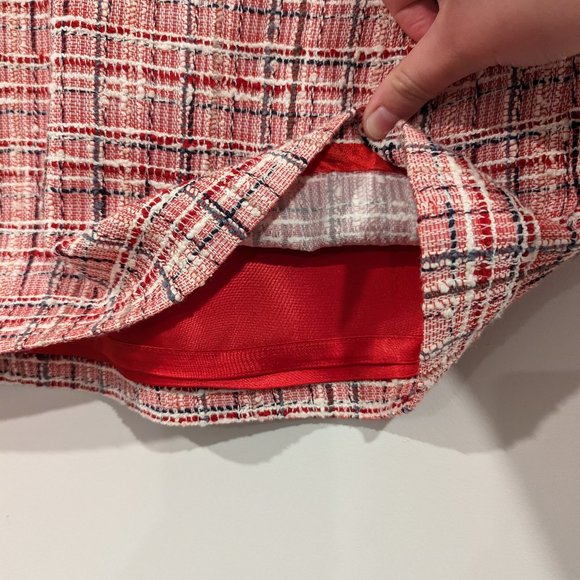Kate Spade | Pink & Red Tweed Mini Skirt - Picture 2 of 7